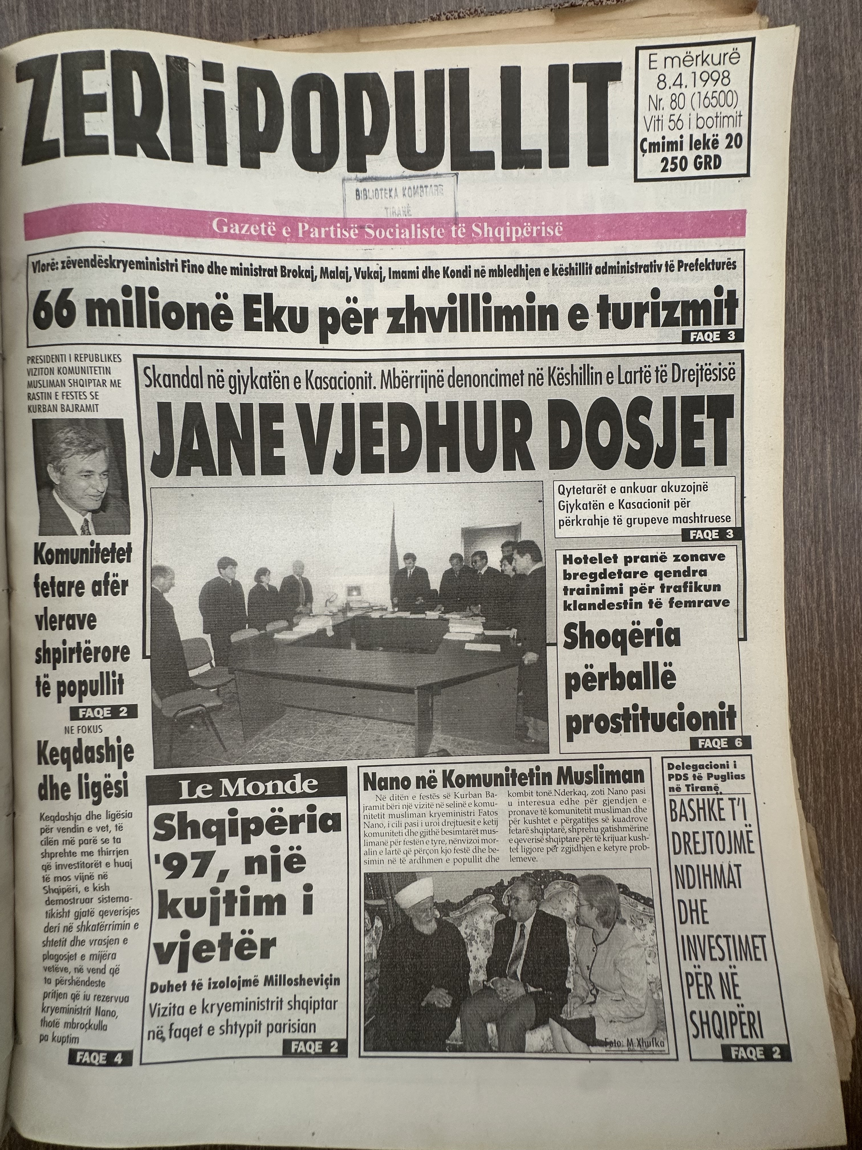 Zëri i Popullit 1998-04-08